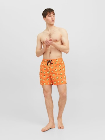 JACK & JONES Board Shorts 'Fiji' in Orange