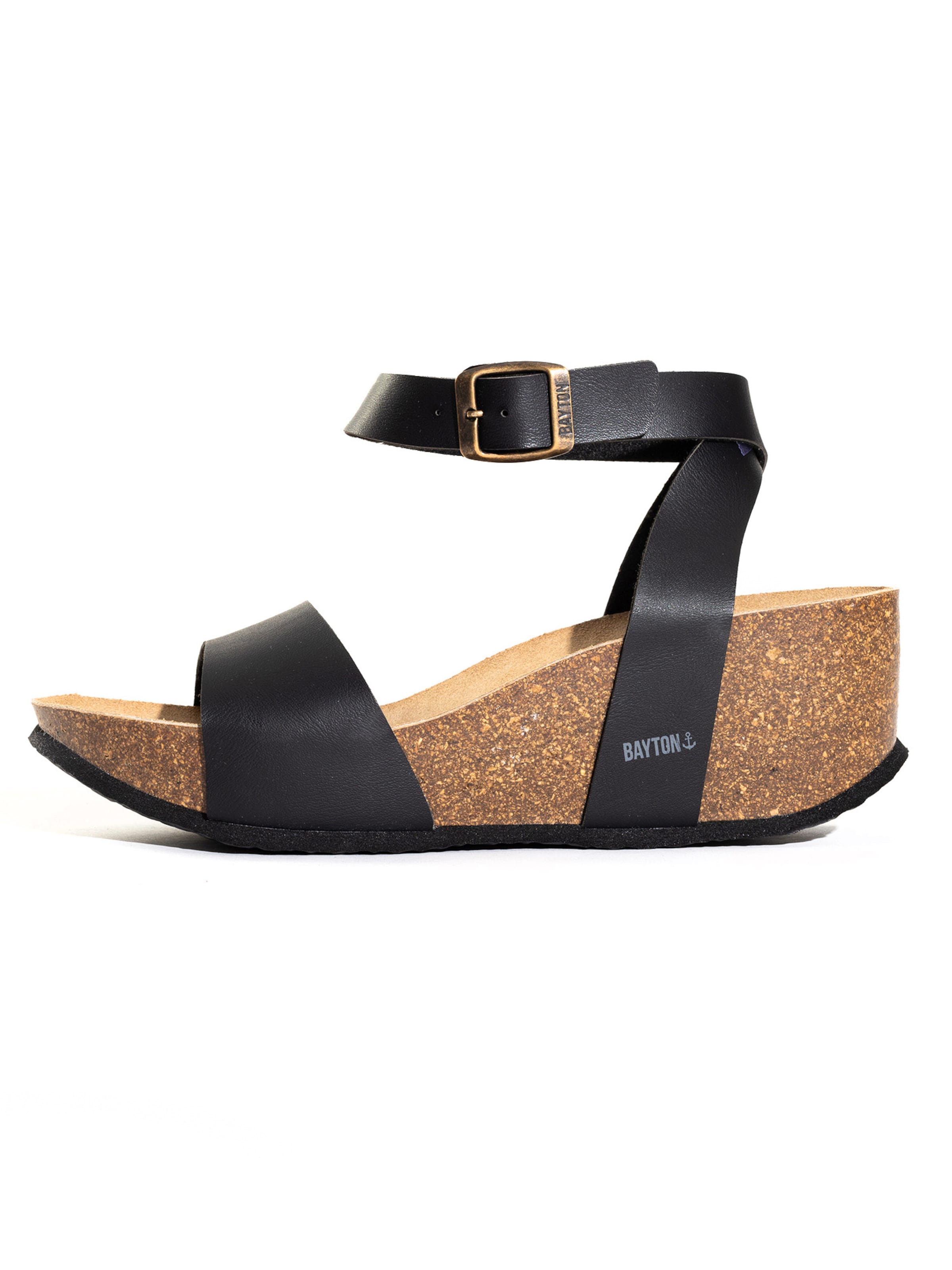 Sandalo 'Sol' di Bayton in nero: frontale