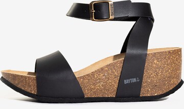 Bayton Sandal 'Sol' i svart: framsida