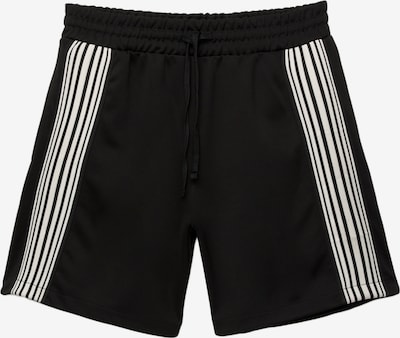 Pull&Bear Housut 'STWD' värissä musta / valkoinen, Tuotenäkymä