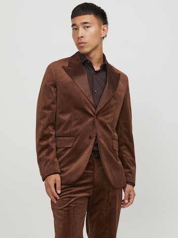 Coupe slim Veste de costume JACK & JONES en marron : devant