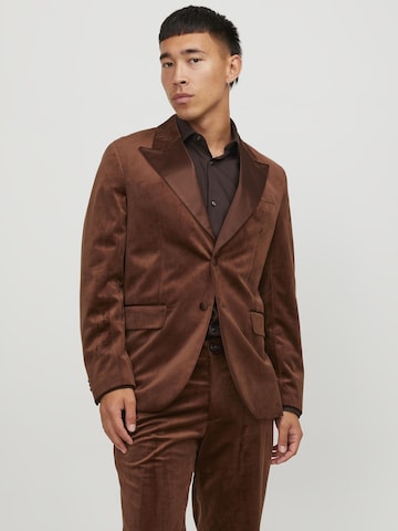 JACK & JONES Slim fit Suit Jacket in Brown: front