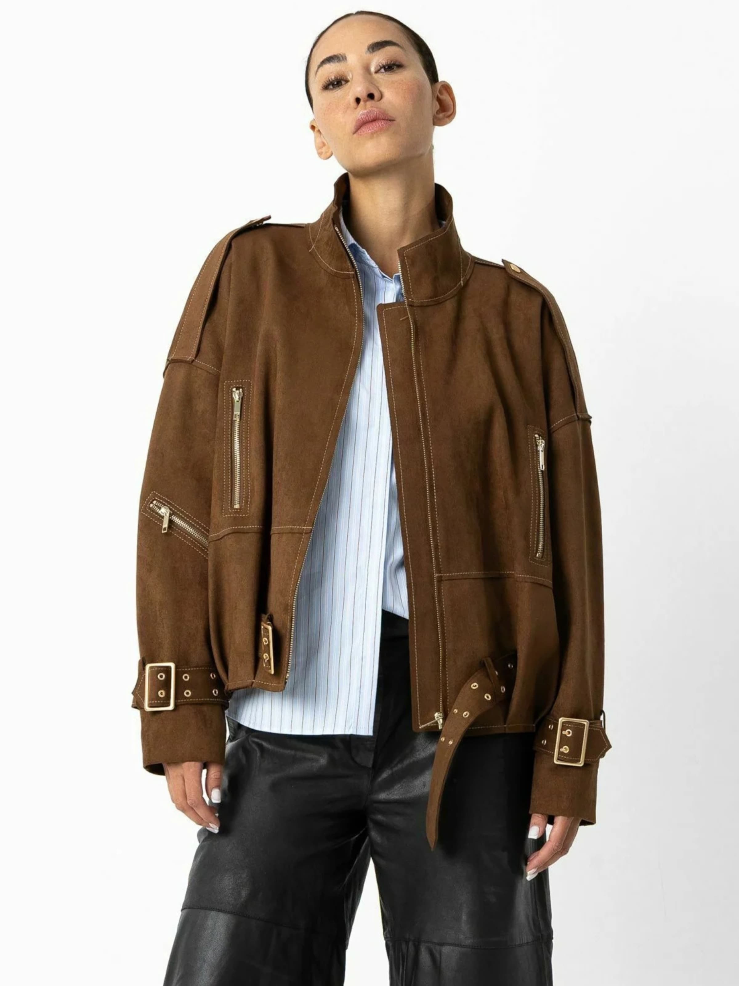 Coster Copenhagen Átmeneti dzseki ' Short ' - barna: elől