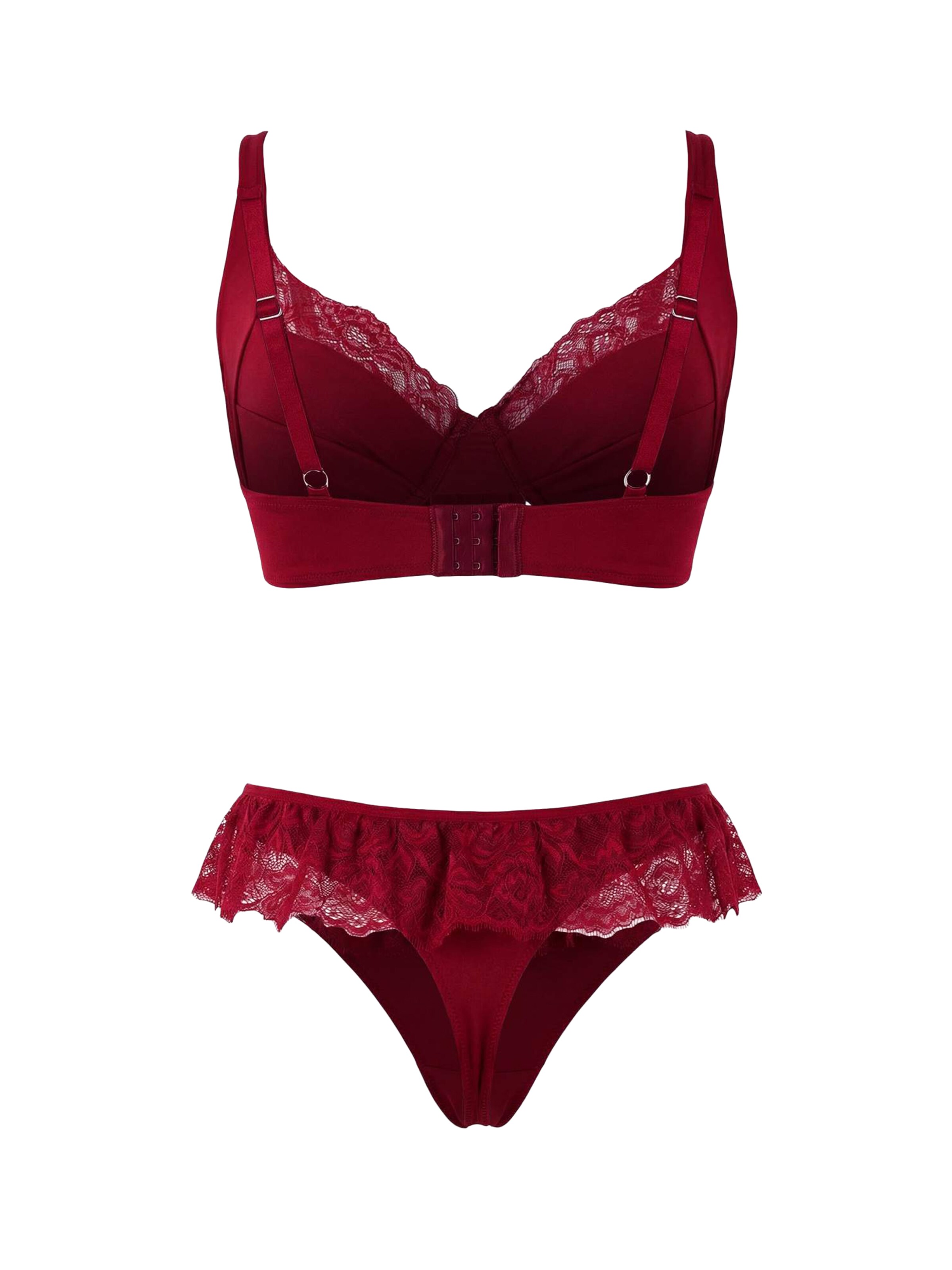 Trendyol Curve - Bustier Conjuntos de ropa interior en rojo