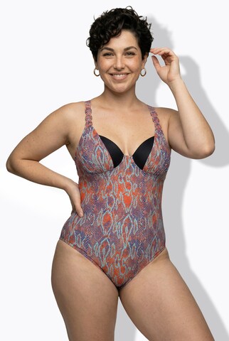 Ulla Popken Bustier Badpak in Gemengde kleuren