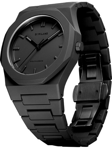 D1 Milano Analoguhr in Schwarz