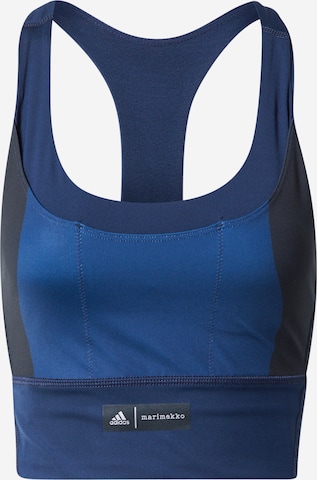 ADIDAS SPORTSWEAR Medium Support Sports bra 'Marimekko Medium-Support ' in Blue: front