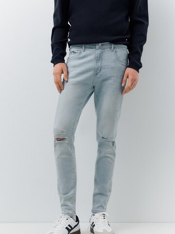 Pull&BearSkinny Traperice - plava boja: prednji dio