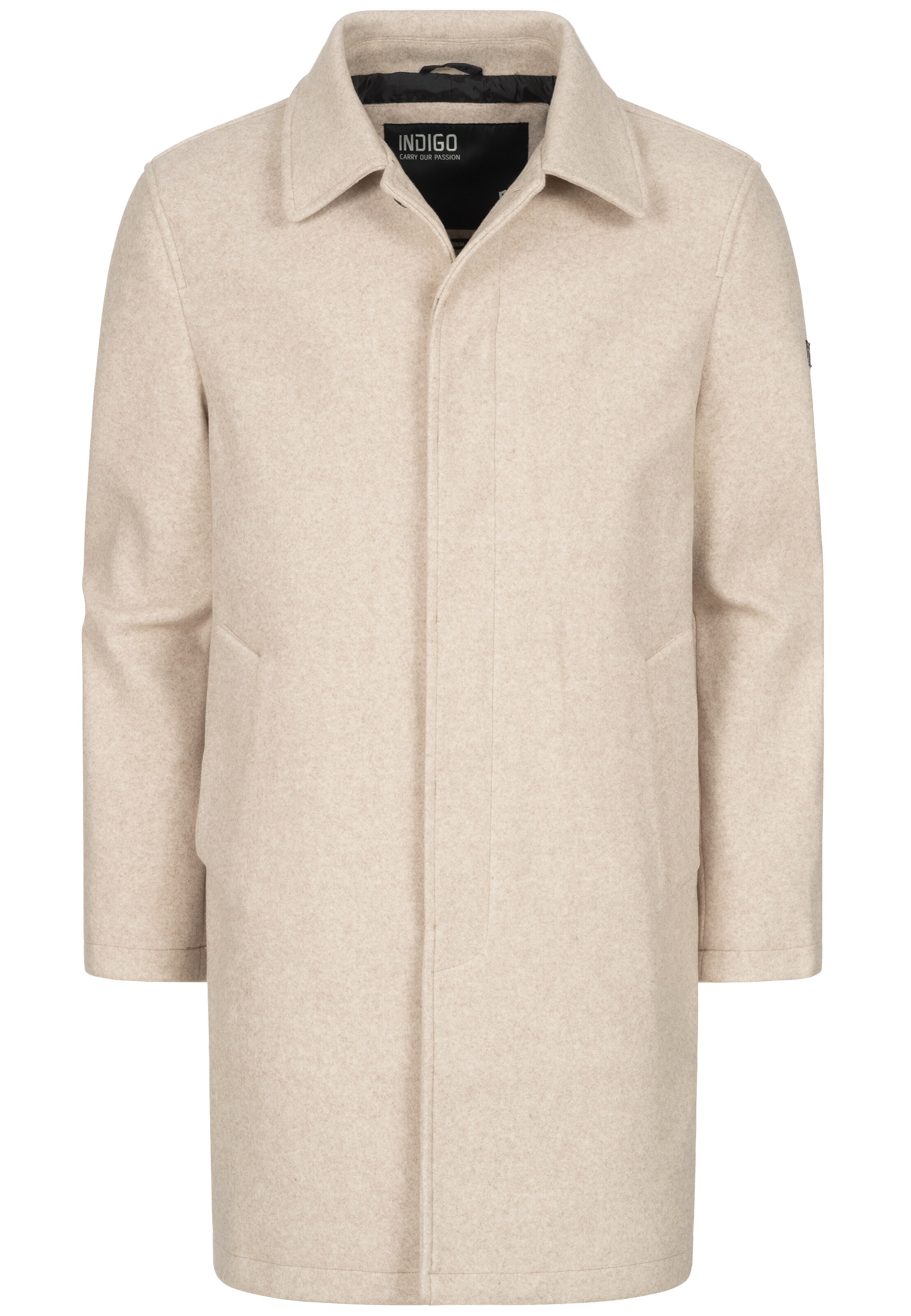 INDICODE JEANS Tussenjas 'Grandrim' in Beige: voorkant