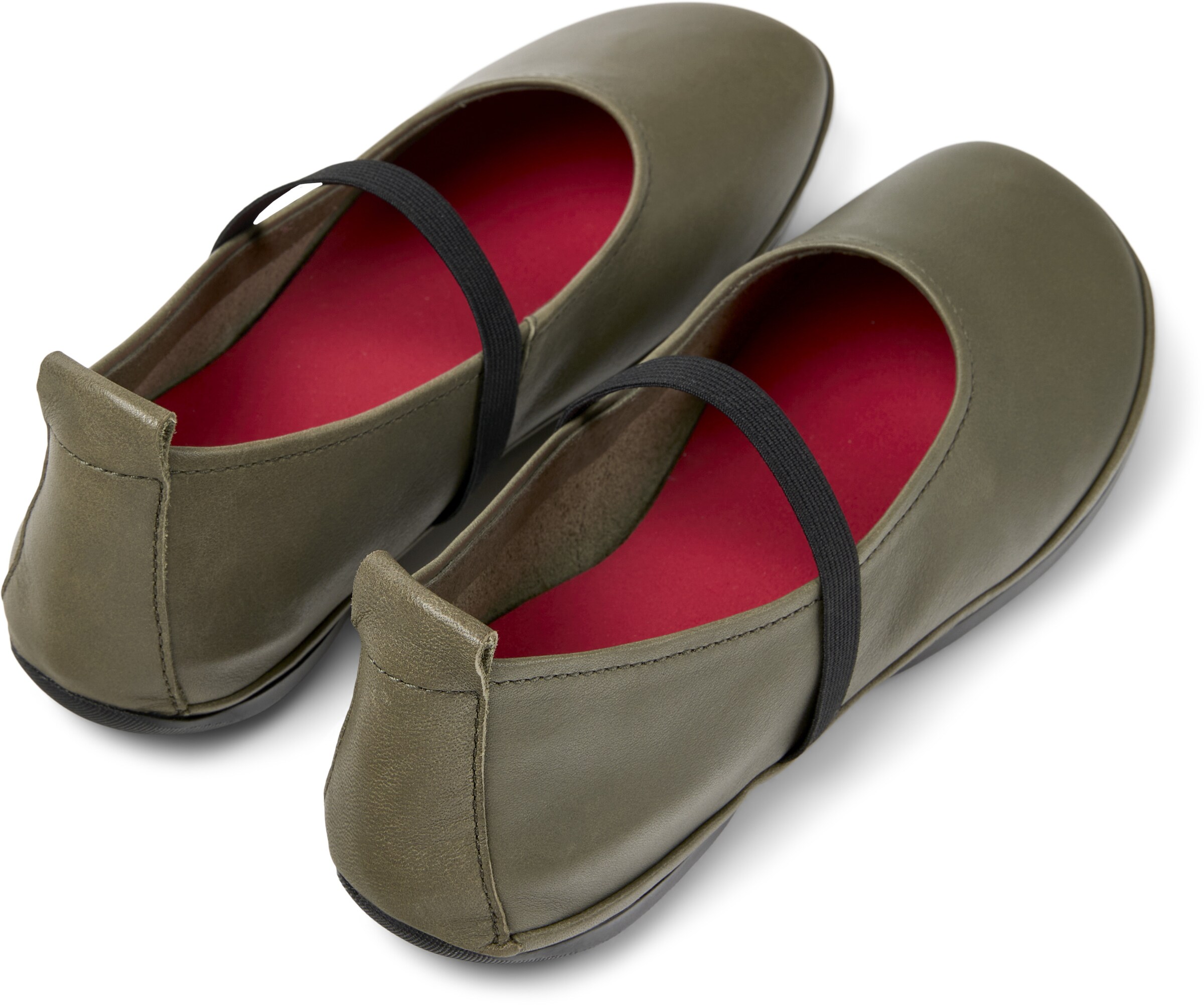 CAMPER Ballerina met riempjes 'Right Nina' in Groen