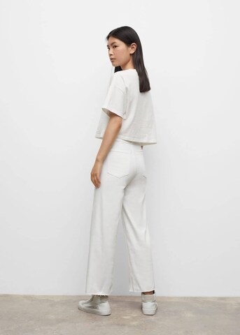 MANGO TEEN Wide leg Jeans 'Marinet' in White