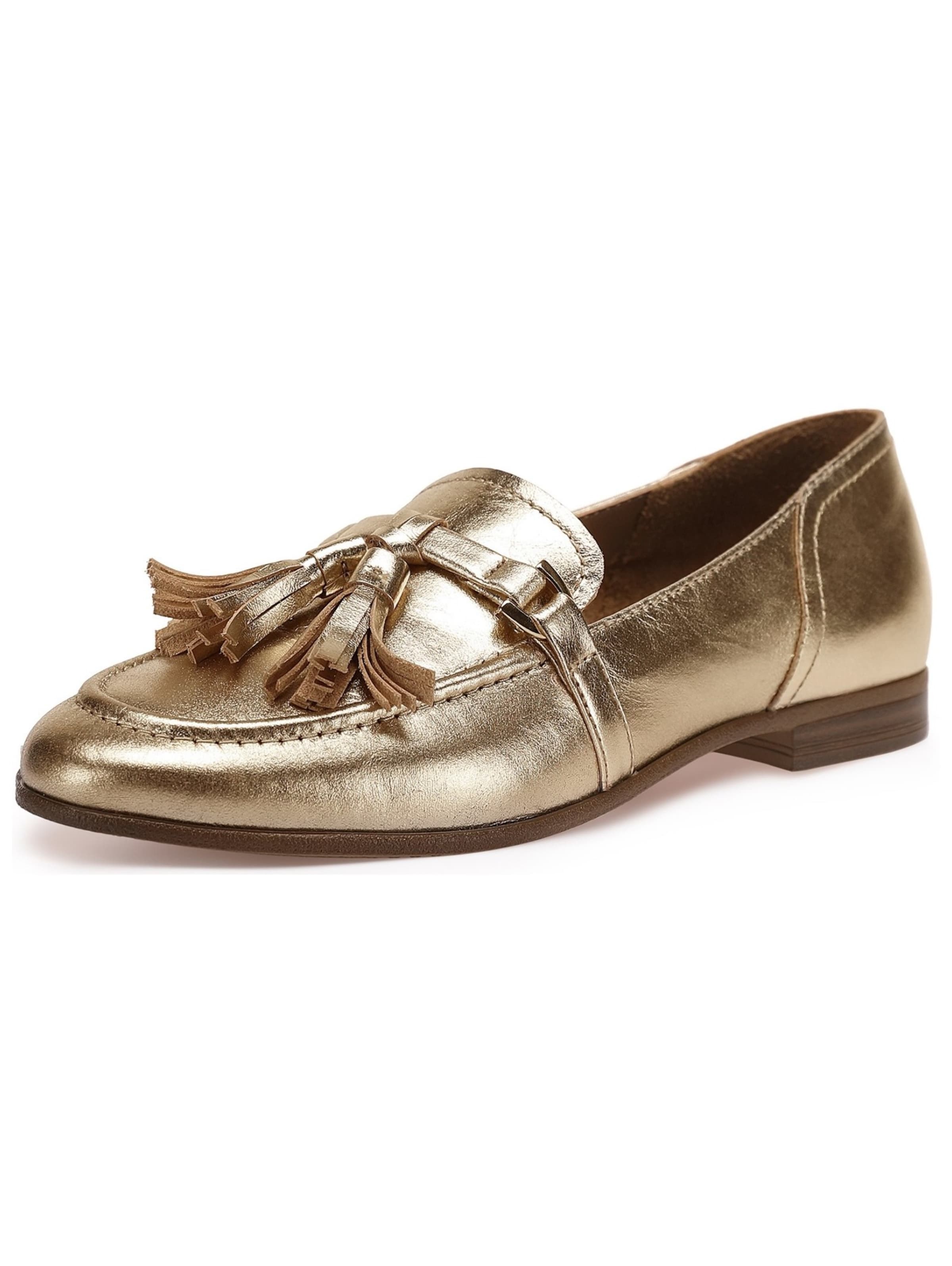 Chaussure basse INUOVO en or : devant