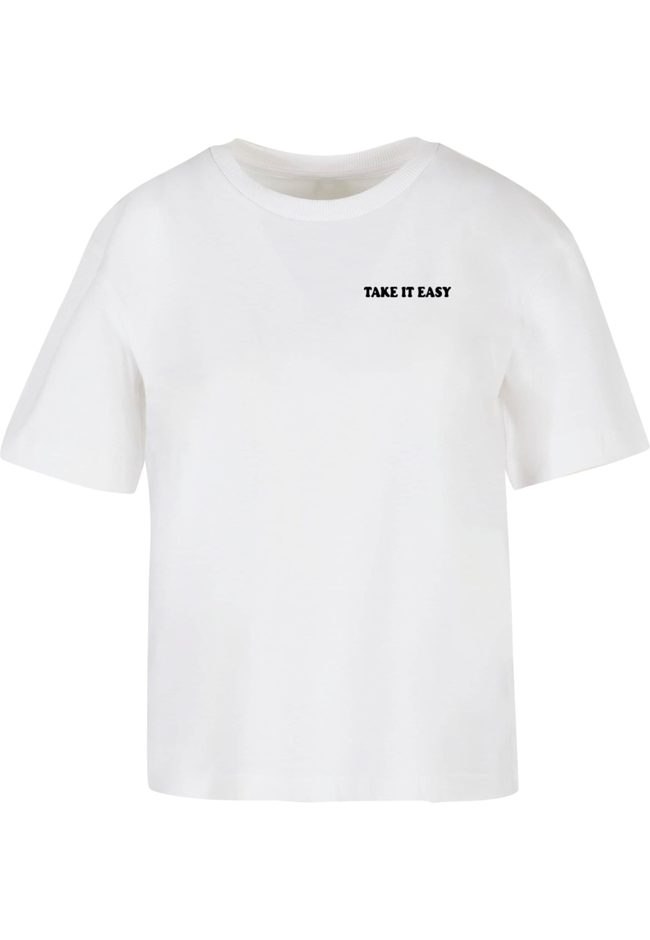 Miss Tee Tričko 'Take It Easy' – bílá: přední strana