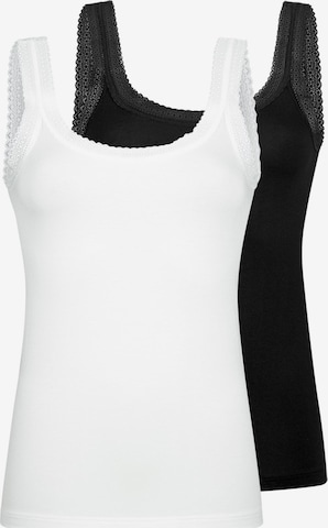 Mey Undershirt 'Modal Lace' in Black: front