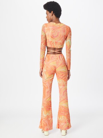 Sixth June Flared Broek in Oranje