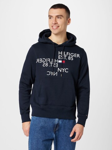 Sweat-shirt TOMMY HILFIGER en bleu : devant