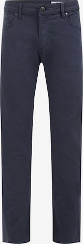 WE Fashion Slimfit Kalhoty – modrá: přední strana