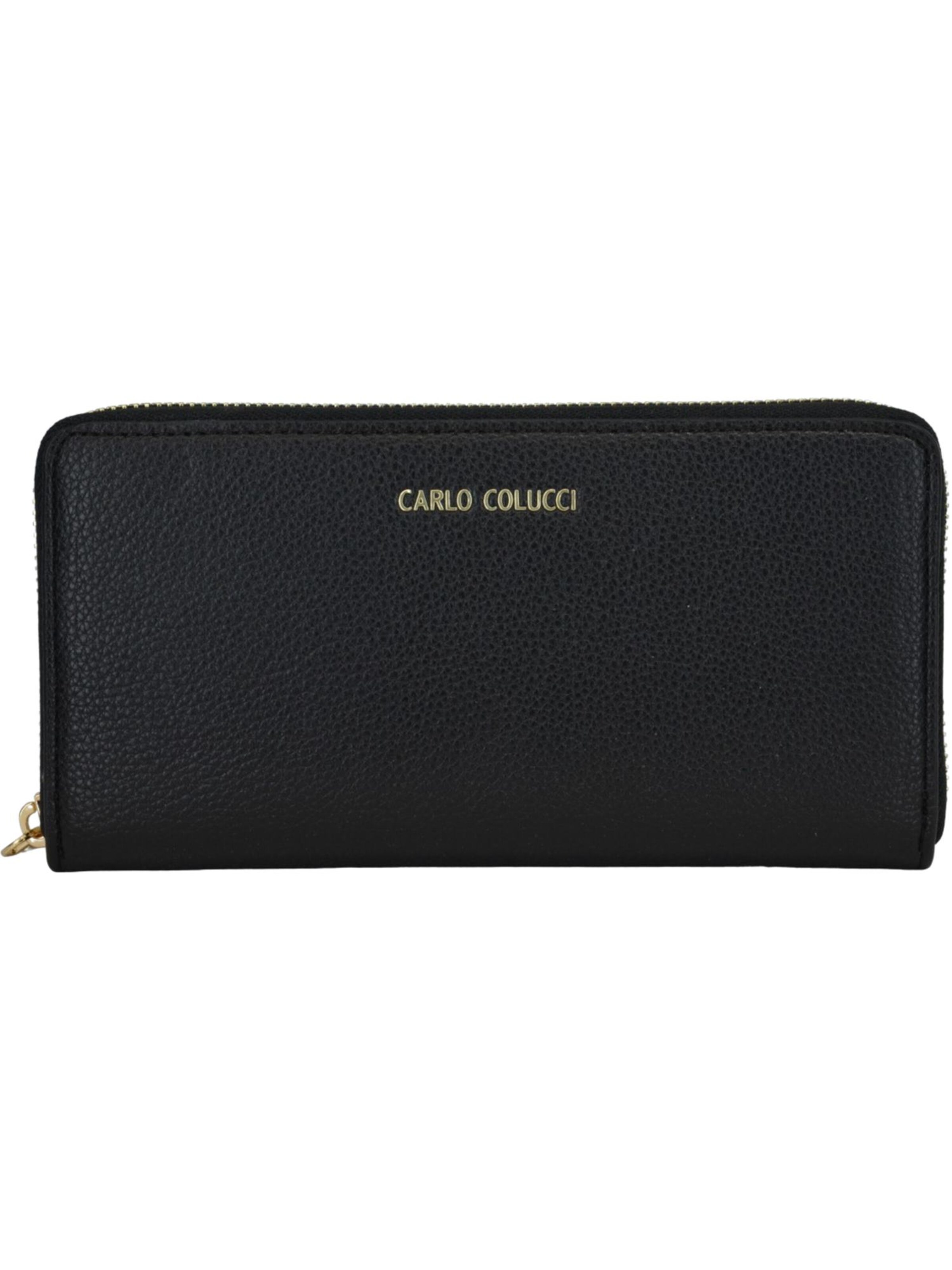 Porte-monnaies 'Checchinato' Carlo Colucci en noir : devant