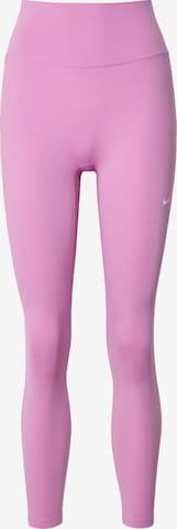 NIKE Skinny Športne hlače 'ONE' | roza barva: sprednja stran