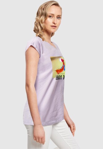 T-shirt 'Tom And Jerry - Hot Dog' ABSOLUTE CULT en violet