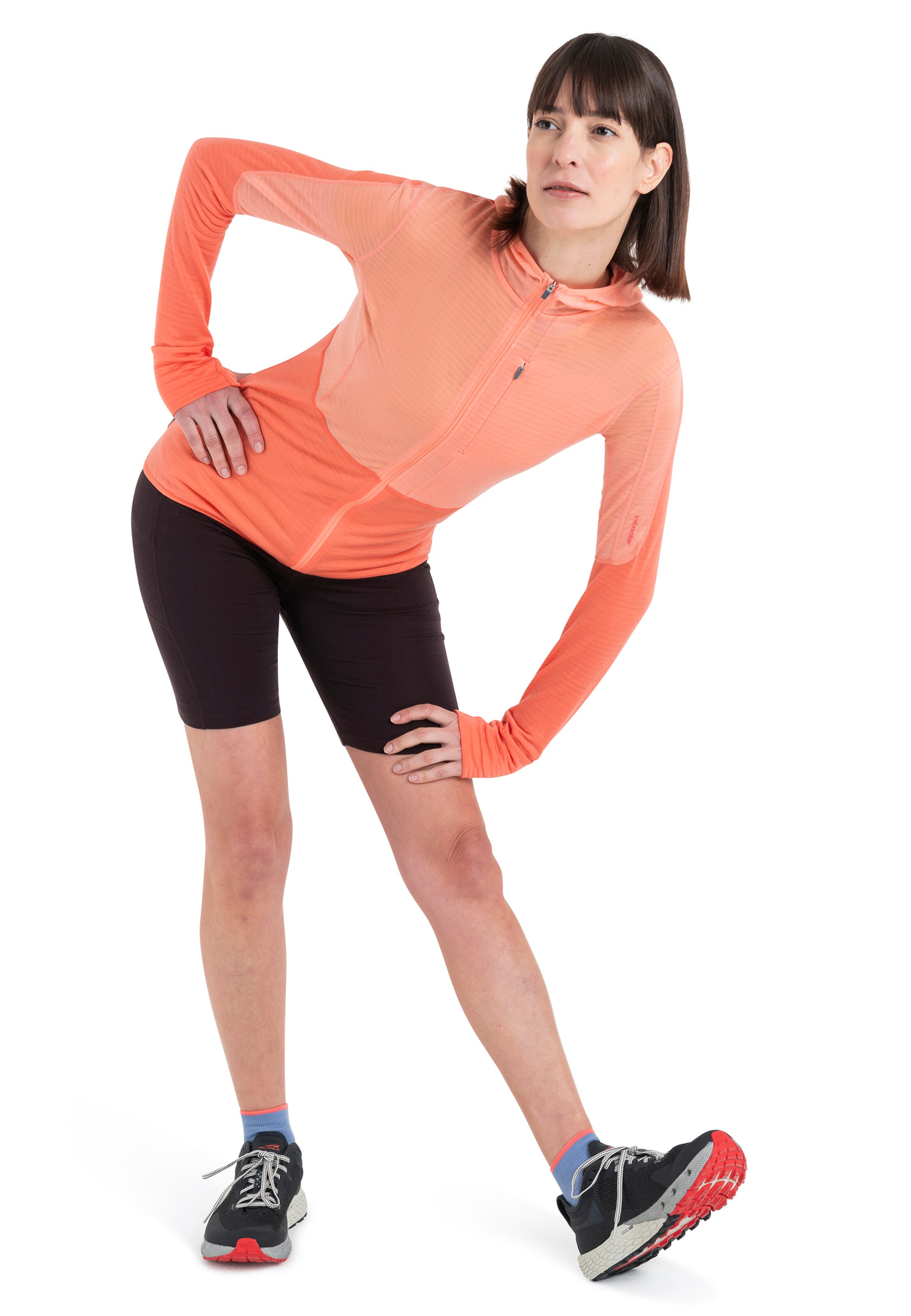 ICEBREAKER Funktionsfleecejacke 'Realfleece Descender' in Orange