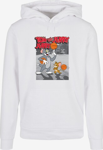 Sweat-shirt 'Tom and Jerry - Basketball Buddies' ABSOLUTE CULT en blanc : devant