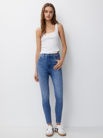 Pull&Bear Skinny Džínsy - Modrá