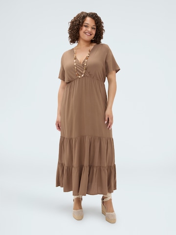 Robe Fiorella Rubino en marron