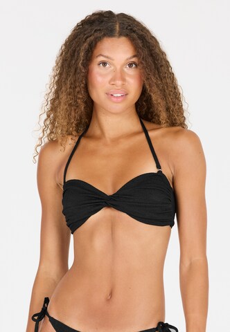 Athlecia Triangel Bikinitop 'Larinie' in Zwart: voorkant