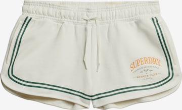 Pantalon Superdry en blanc : devant