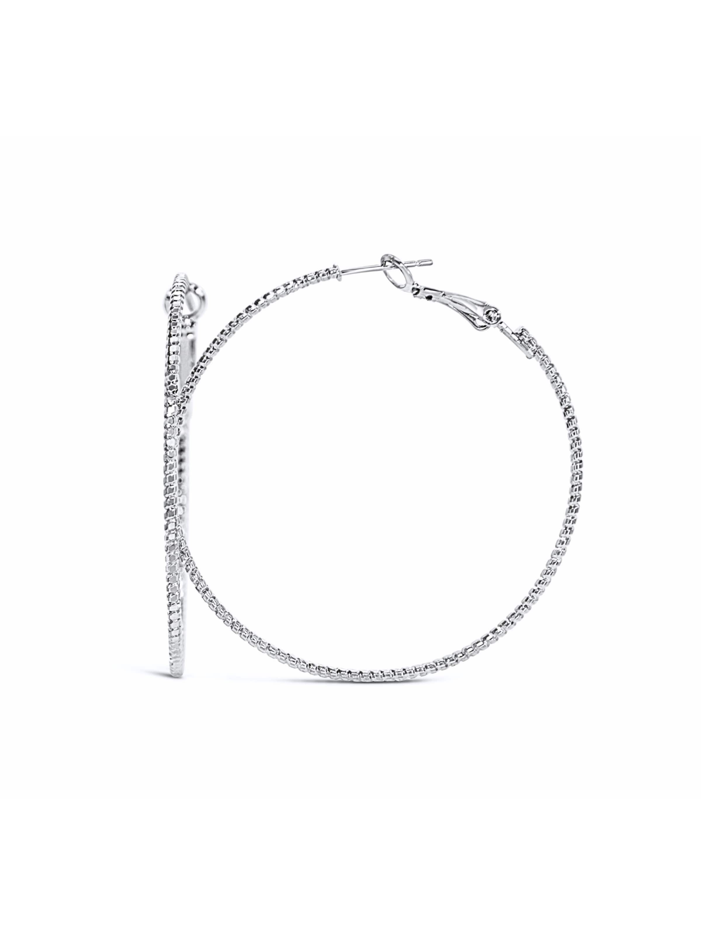 ARS-ARGENTI Earrings 'SEOUL GLOW HOOPS - silver' in Silver: front