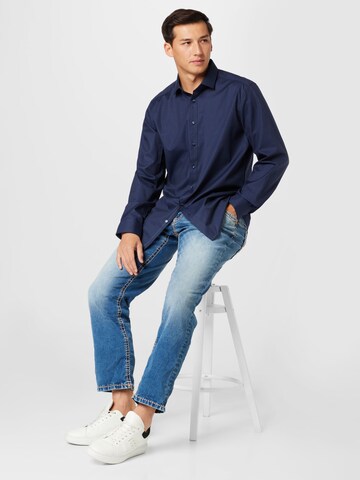 OLYMP Slim fit Button Up Shirt in Blue