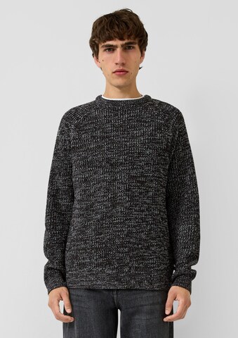 Pull-over QS en noir : devant