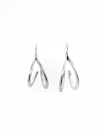 d'ecolife Essentials Earrings 'Heart Hoops' in Silver: front