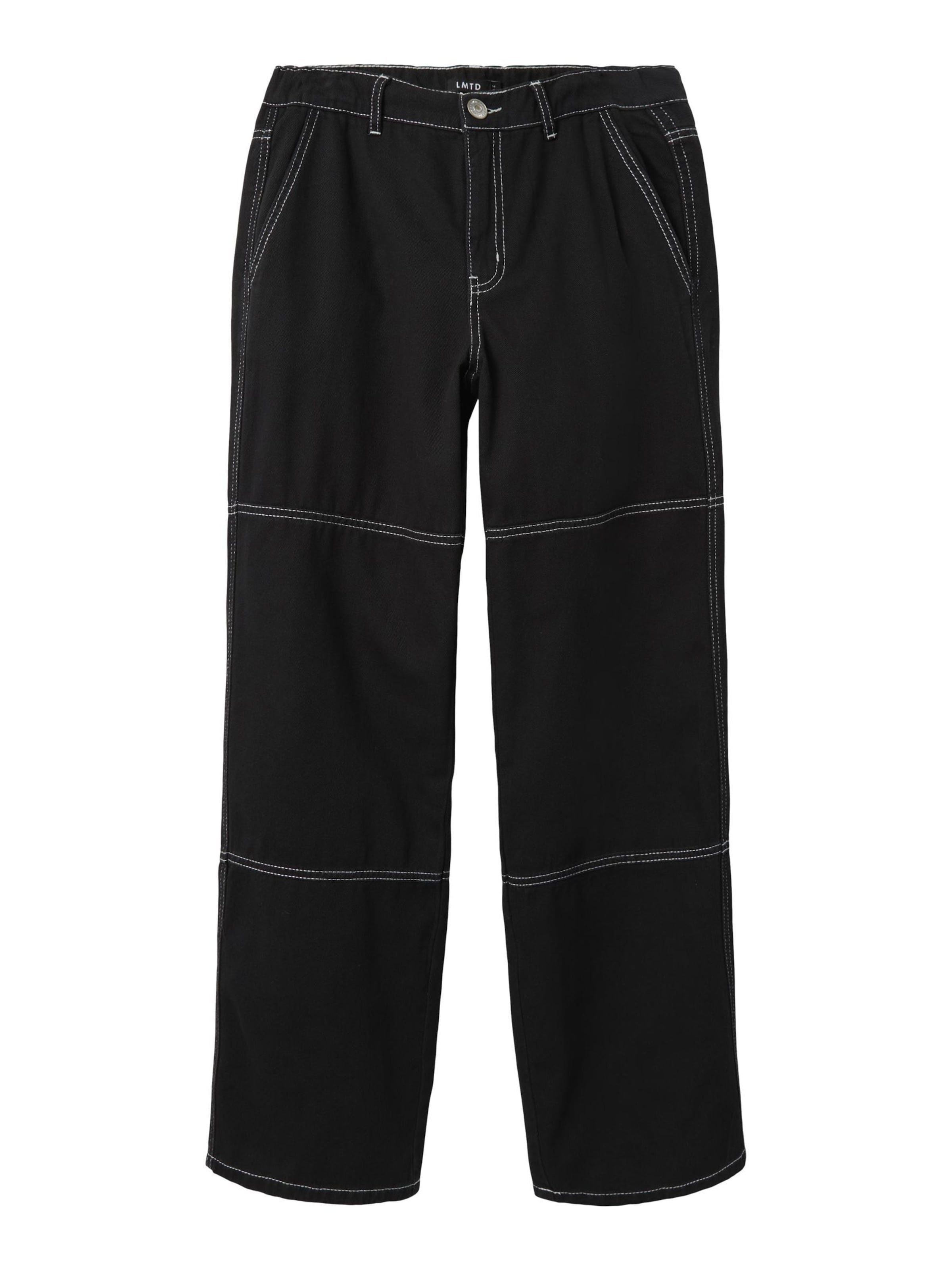 LMTD Loosefit Jeans in Zwart: voorkant