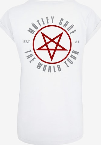 Merchcode T-Shirt 'Motley Crue - Bolt World Tour' in Weiß