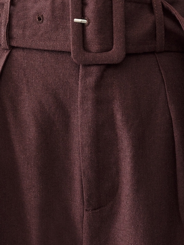 Calli - Loosefit Pantalón plisado 'ROBERTS' en marrón