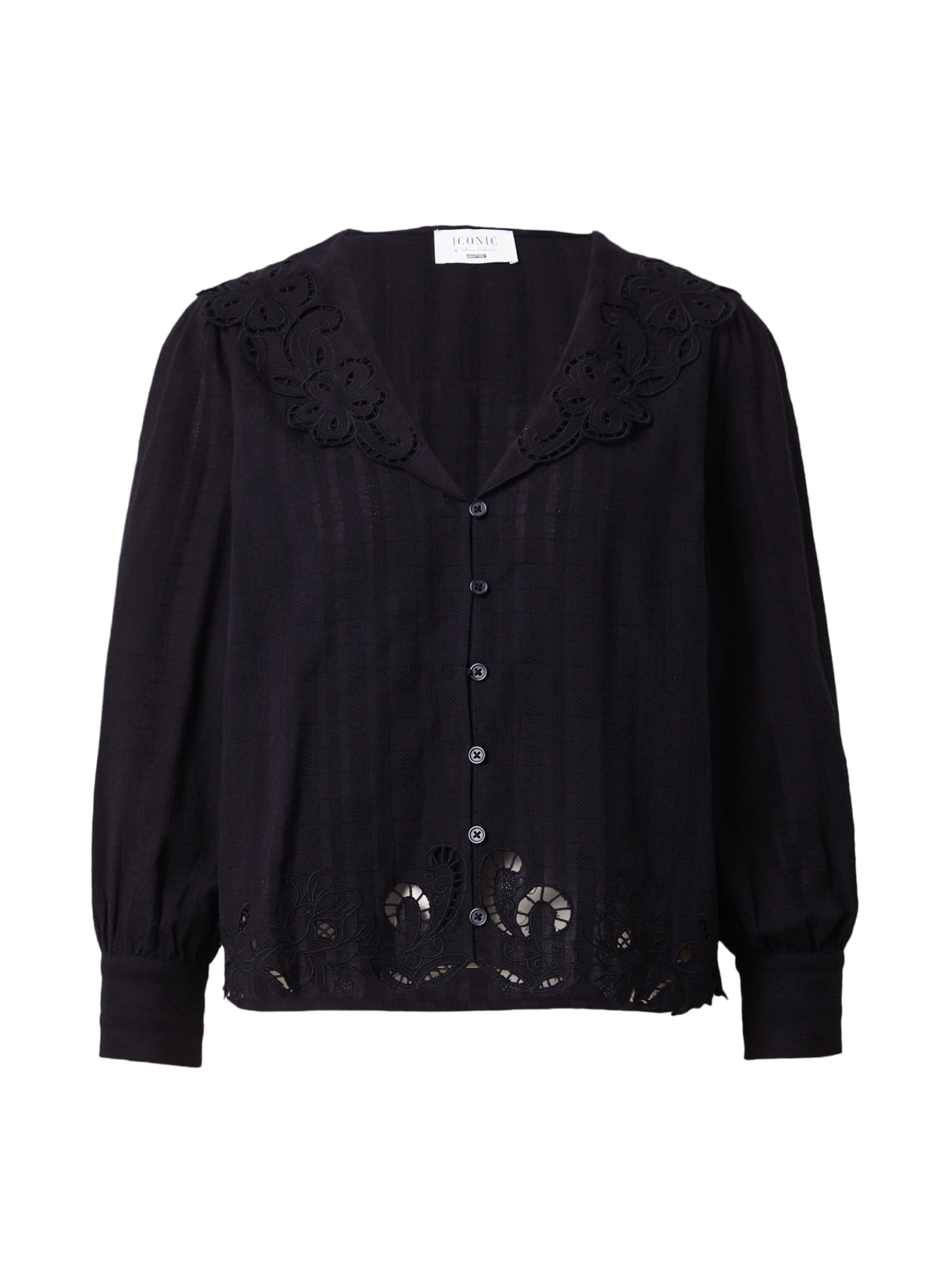 ABOUT YOU x Iconic by Tatiana Kucharova Blúzka 'Greta' - Čierna: predná strana