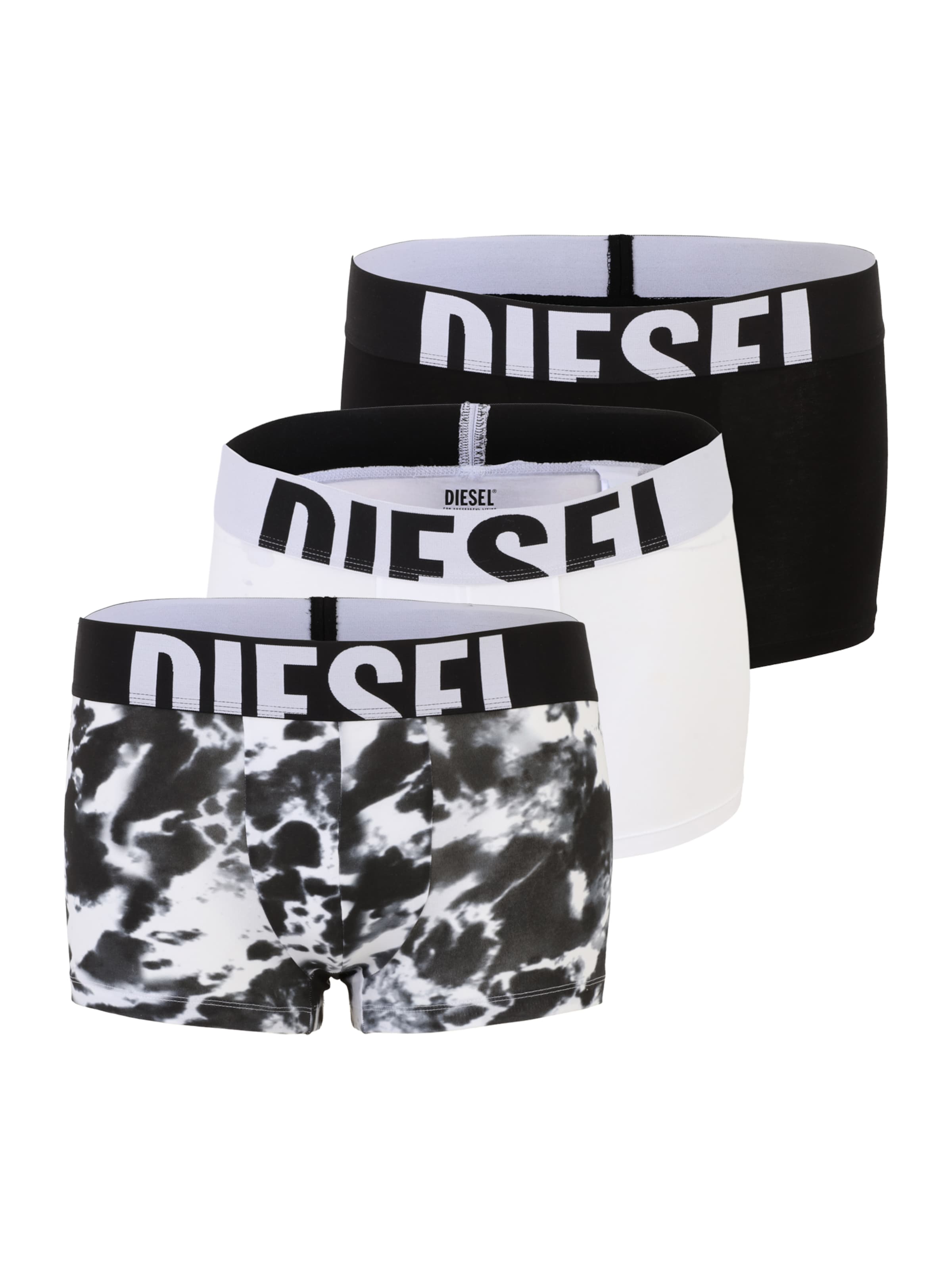 DIESEL Boxers 'UMBX-DAMIEN' en S en gris clair / noir / blanc, Vue avec produit
