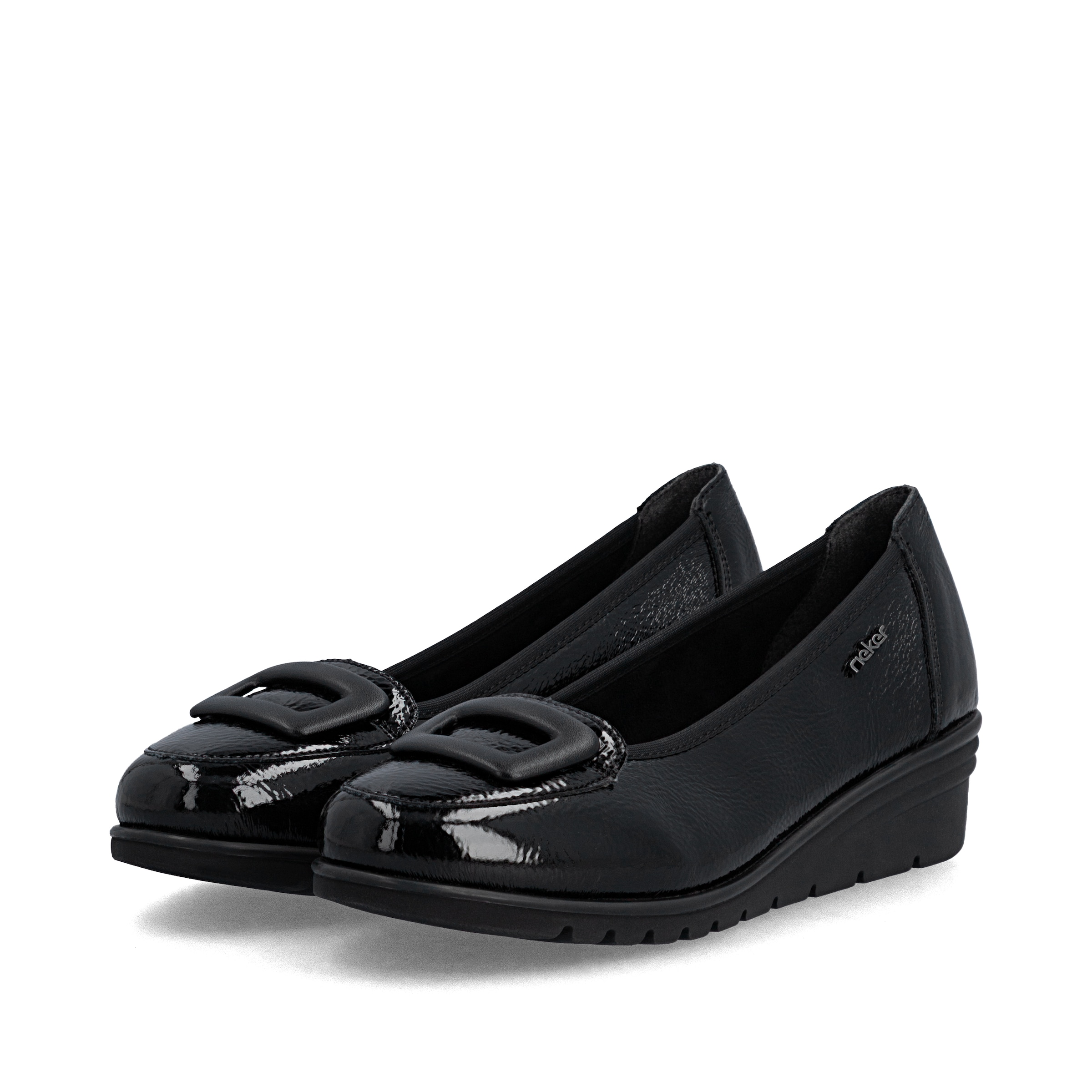 Ballerines à lanières Rieker en noir