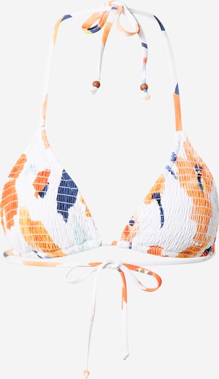 Seafolly Bikini gornji dio 'Shirred Slide' u mornarsko plava / narančasta / bijela, Pregled proizvoda