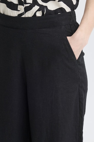 ICHI Wide leg Trousers 'IHLinno' in Black