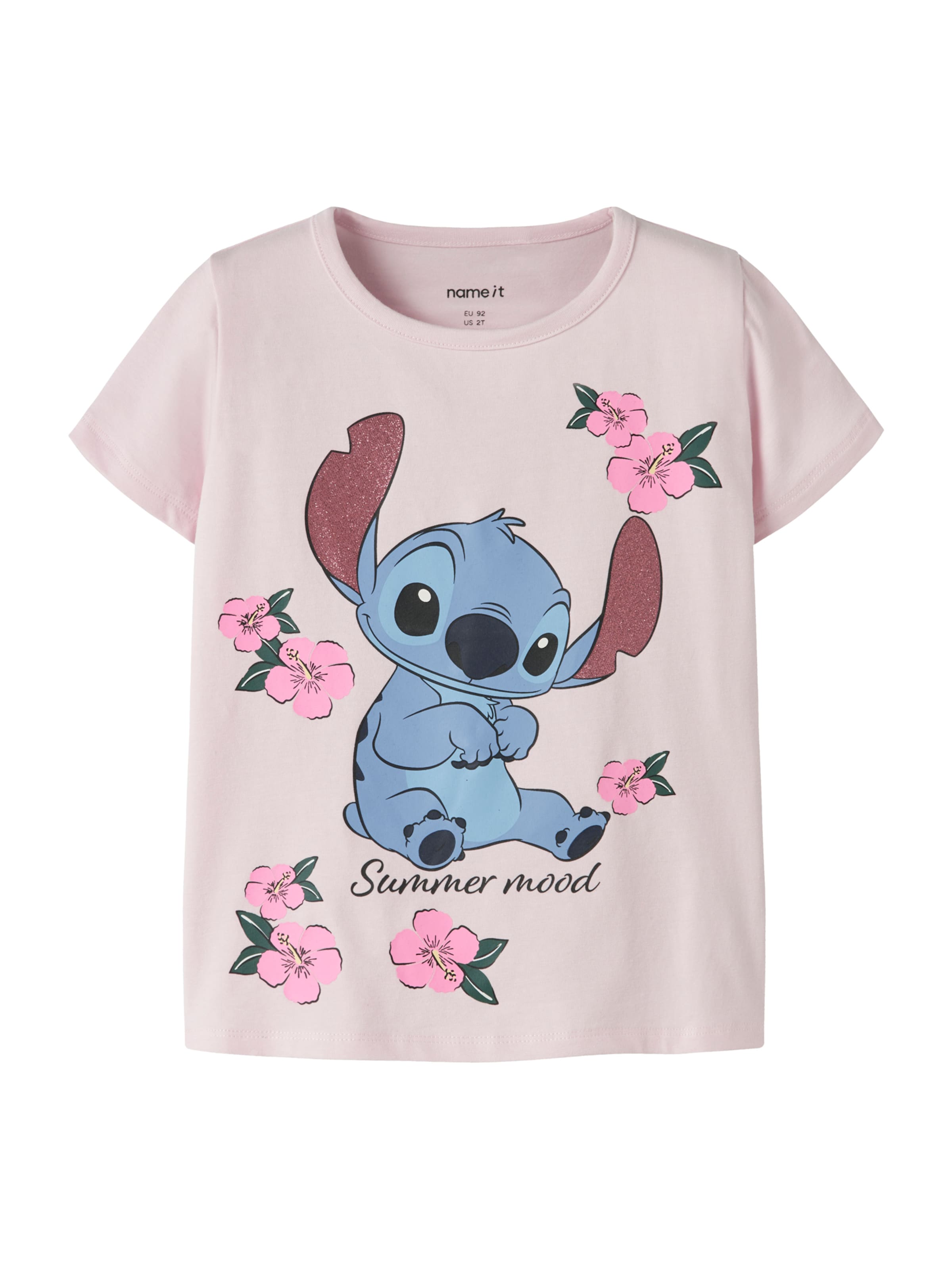 NAME IT Shirt 'NMFANN STITCH' in Roze: voorkant