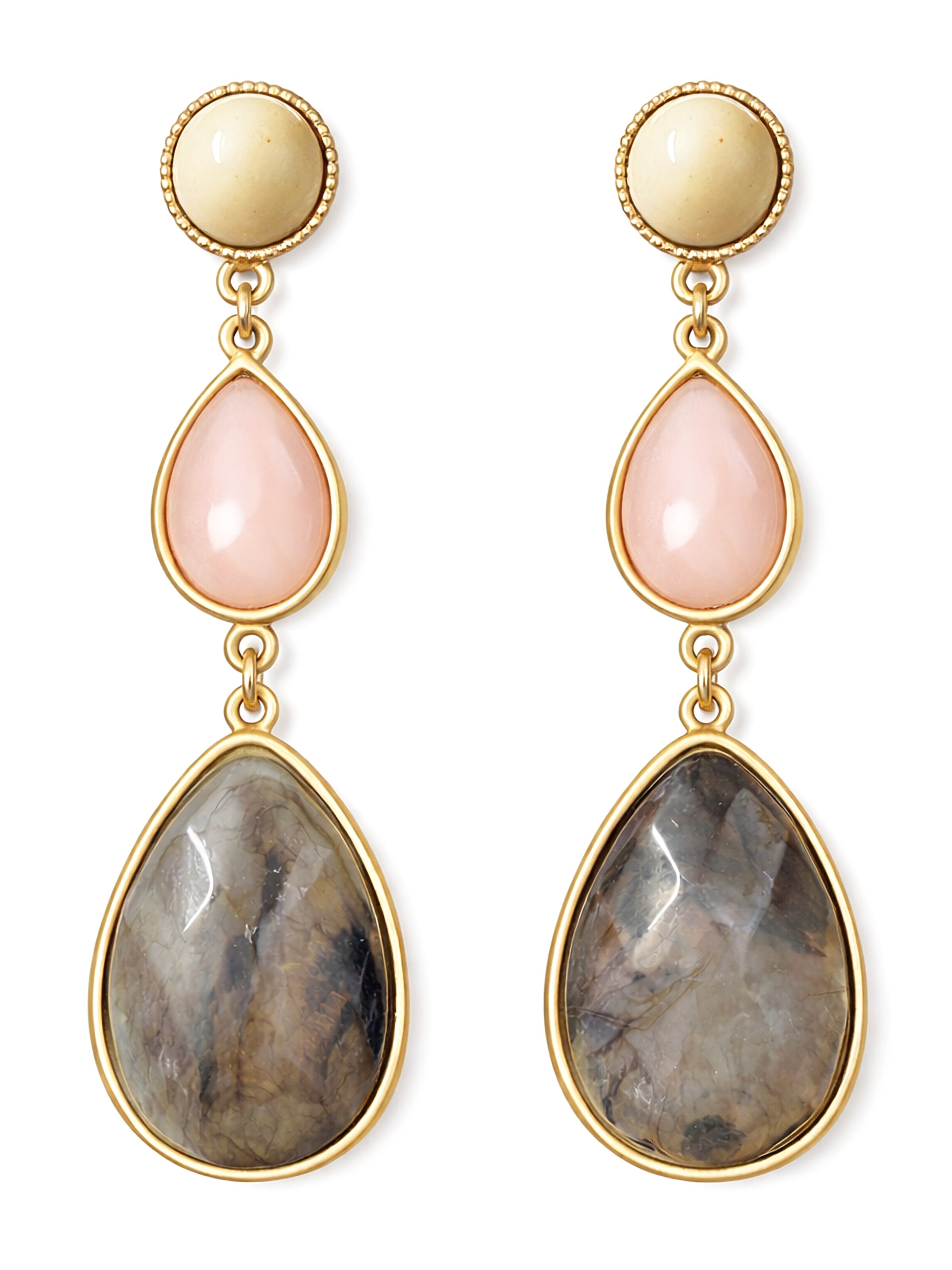 COLLEZIONE ALESSANDRO Earrings 'Svea' in Brown: front