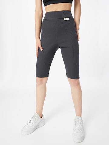 ADIDAS SPORTSWEAR Skinny Sportbyxa 'Studio Lounge Ribbed' i grå: framsida