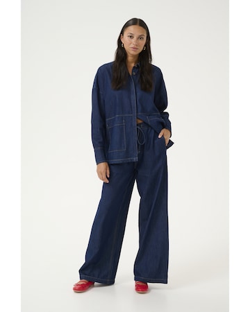 CULTURE Loosefit Hose in Blau
