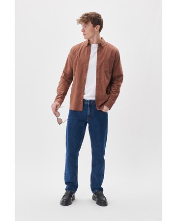 Matinique Regular fit Button Up Shirt 'Trostol' in Brown