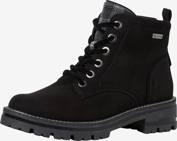 JANA Lace-Up Ankle Boots in Black: front