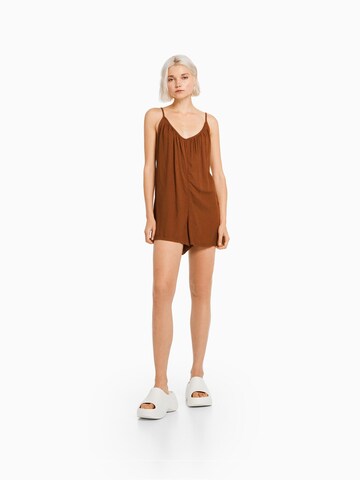 Bershka Jumpsuit in Bruin