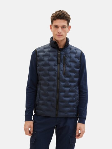 TOM TAILOR Bodywarmer in Blauw: voorkant